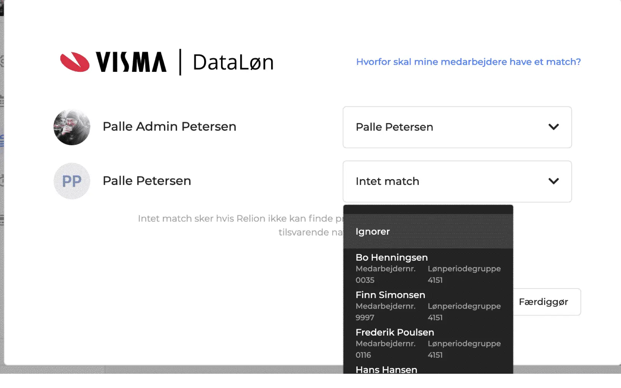 DataLøn integration step 1
